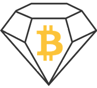 logotipo de bitcoin diamante, bcd