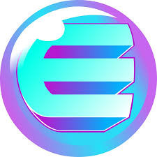 logotipo de moneda enjin, enj